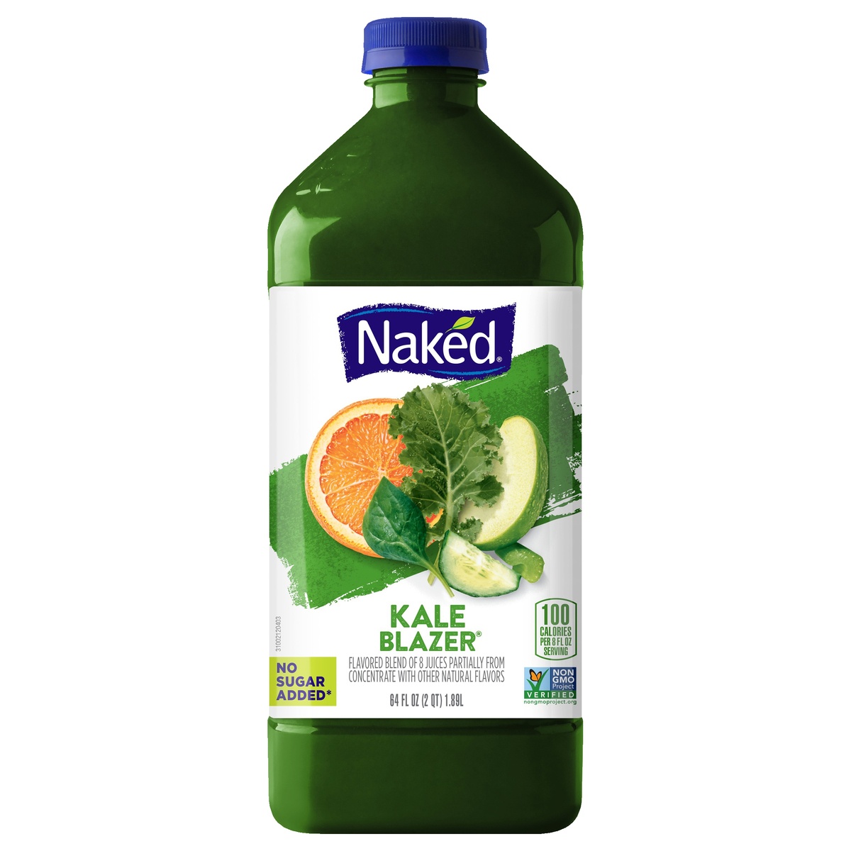 slide 1 of 1, Naked 100% Juice Blend Kale Blazer Flavored 64 Fl Oz Bottle, 64 fl oz