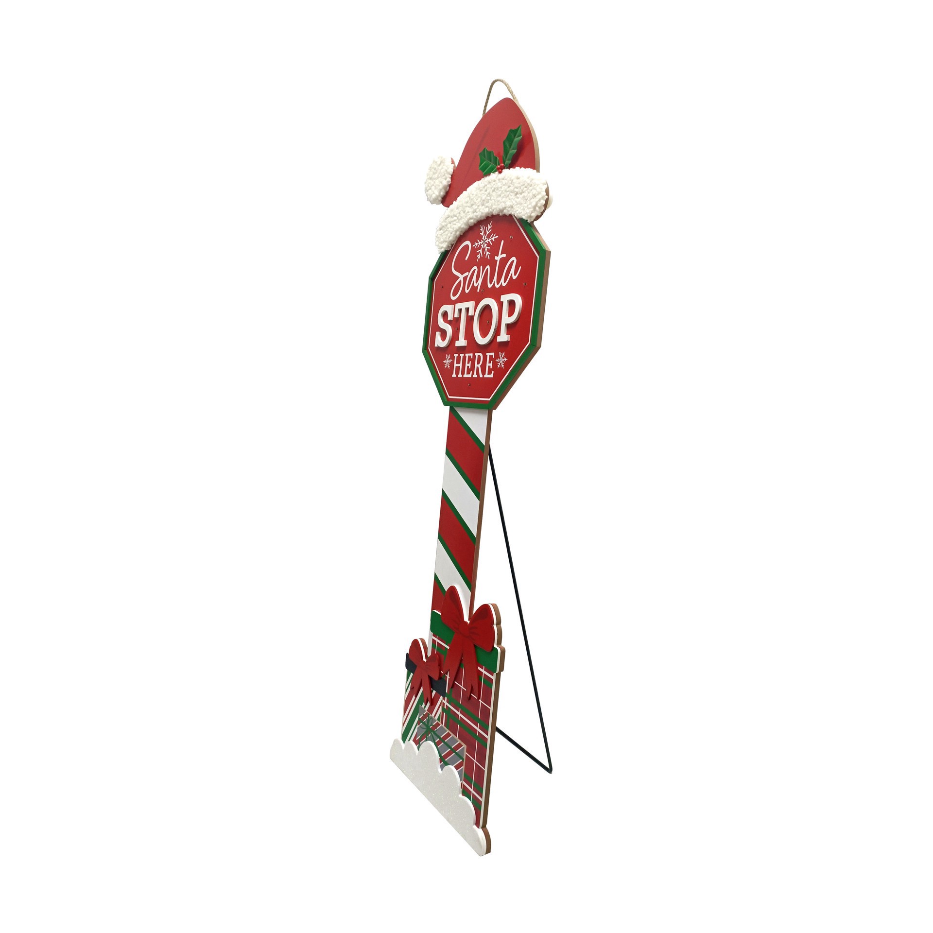 slide 2 of 4, 3.9ft. Santa Sign Door Greeter By Ashland, 3.9 ft