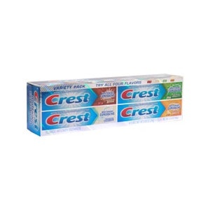 slide 1 of 1, Crest Flouride Anticavity Toothpaste Variety Pack, 4 ct