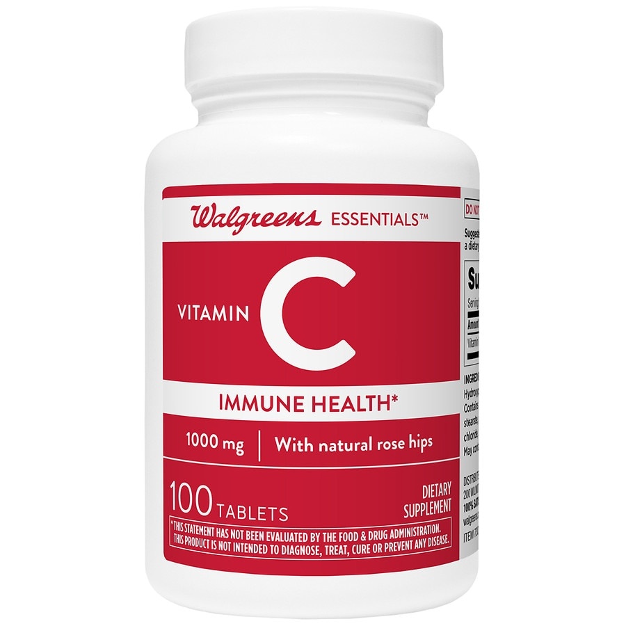 slide 1 of 1, Walgreens Essentials Vitamin C 1000mg, 100 ct