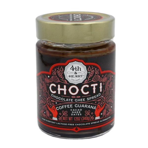 slide 1 of 1, 4Th & Heart Coffee Guarana Chocti Chocolate Ghee Spread, 12 oz