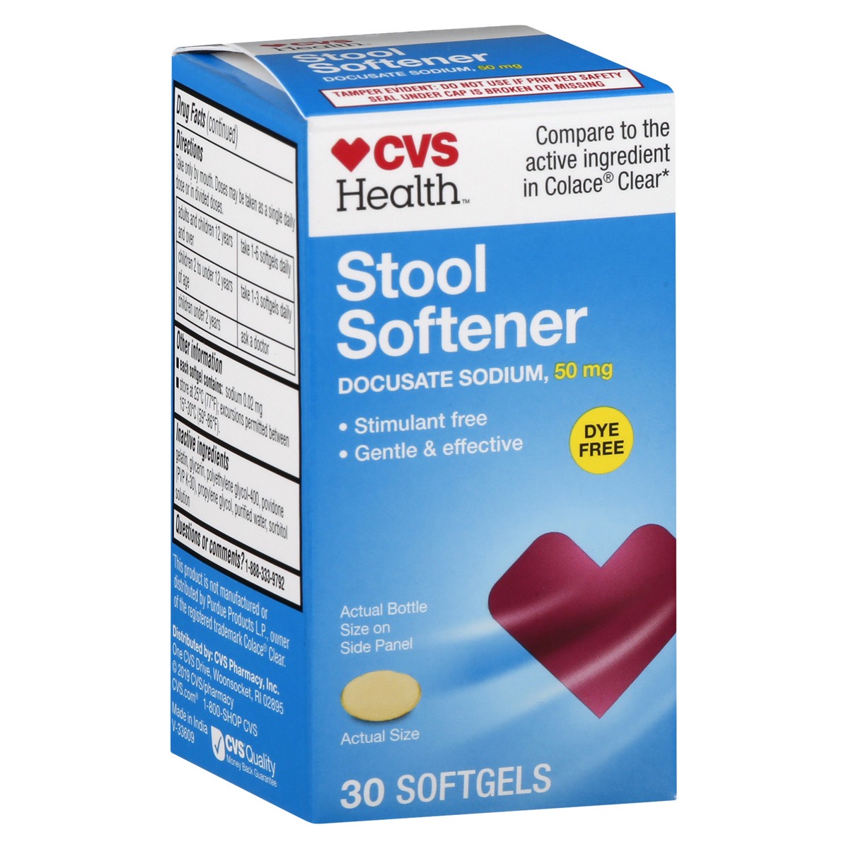 slide 10 of 11, CVS Health Stool Softner 50mg, 1 ct