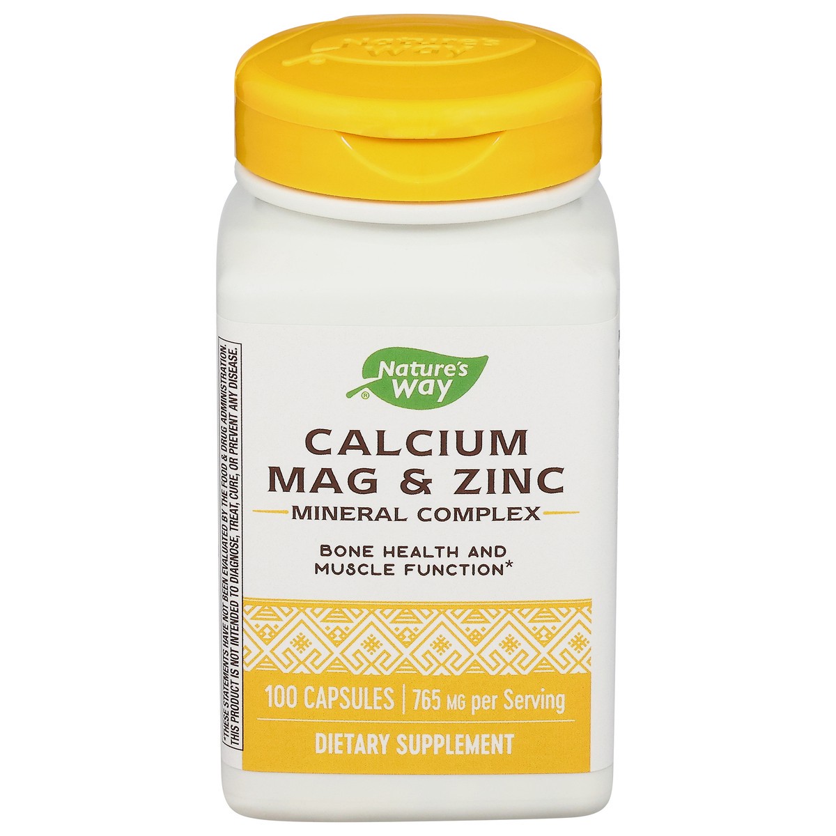 slide 1 of 3, Nature's Way Bone Health & Muscle Function Calcium Mag & Zinc 100 Capsules, 100 ct