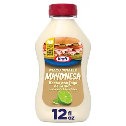 Kraft Mayonnaise Made with Lime Juice, 12 fl oz