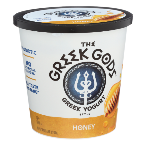 slide 1 of 4, The Greek Gods Honey Greek Style Yogurt 24 oz. Tub, 24 oz