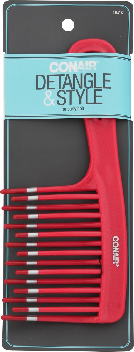 slide 4 of 9, Conair Detangle And Style Comb For Curly Hair, 1 ct