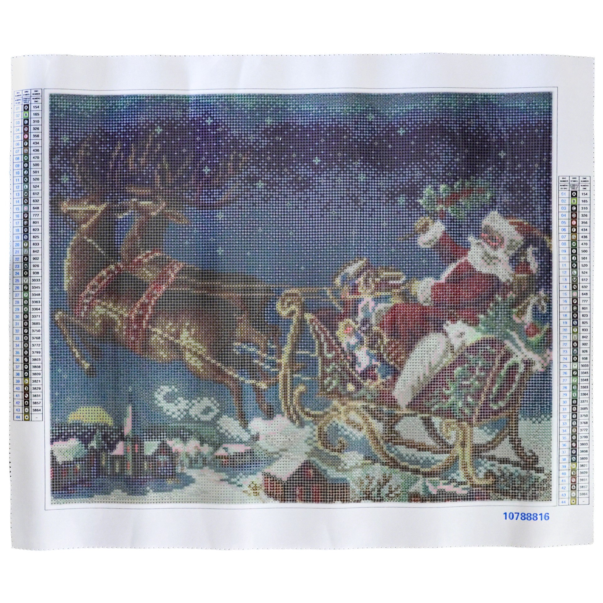 slide 4 of 4, 16" X 20" Santa Sleigh Diamond Art Kit By Make Market, 16 in x 20 in