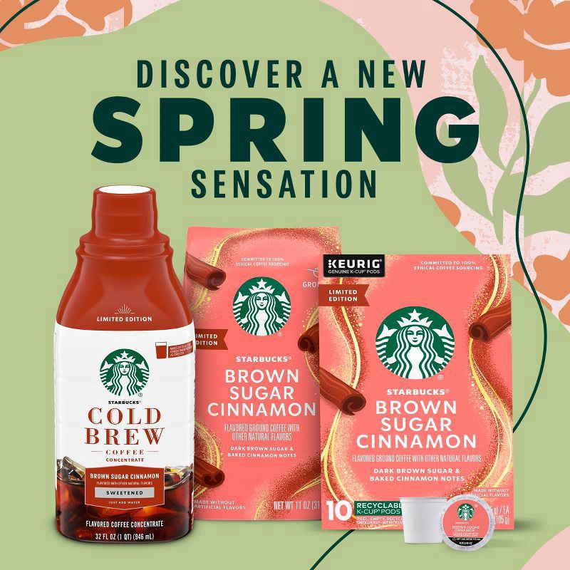 slide 6 of 7, Starbucks - Nestle Cold Brew Brown Sugar Cinnamon LE Bottle Shrink - Hammer Project Nessie 32oz English, 32 fl oz