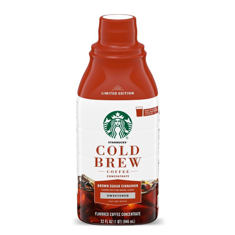 slide 1 of 7, Starbucks - Nestle Cold Brew Brown Sugar Cinnamon LE Bottle Shrink - Hammer Project Nessie 32oz English, 32 fl oz