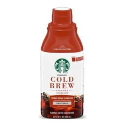 Starbucks Sweetened Brown Sugar Cinnamon Cold Brew Concentrate 32 fl oz