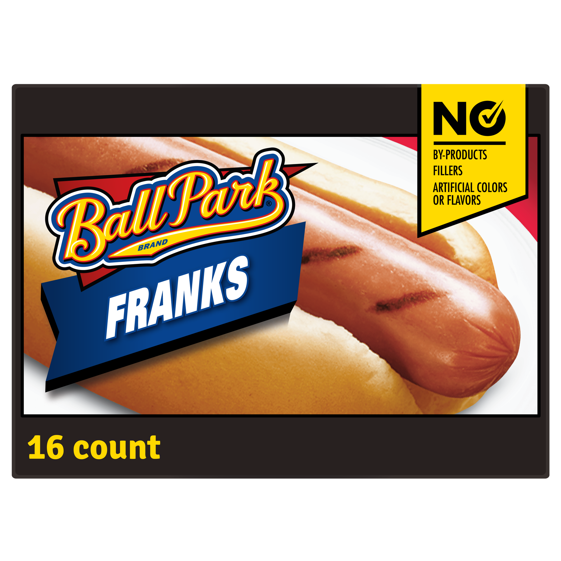 slide 1 of 4, Ball Park Classic Hot Dogs, 16 Count, 850.49 g