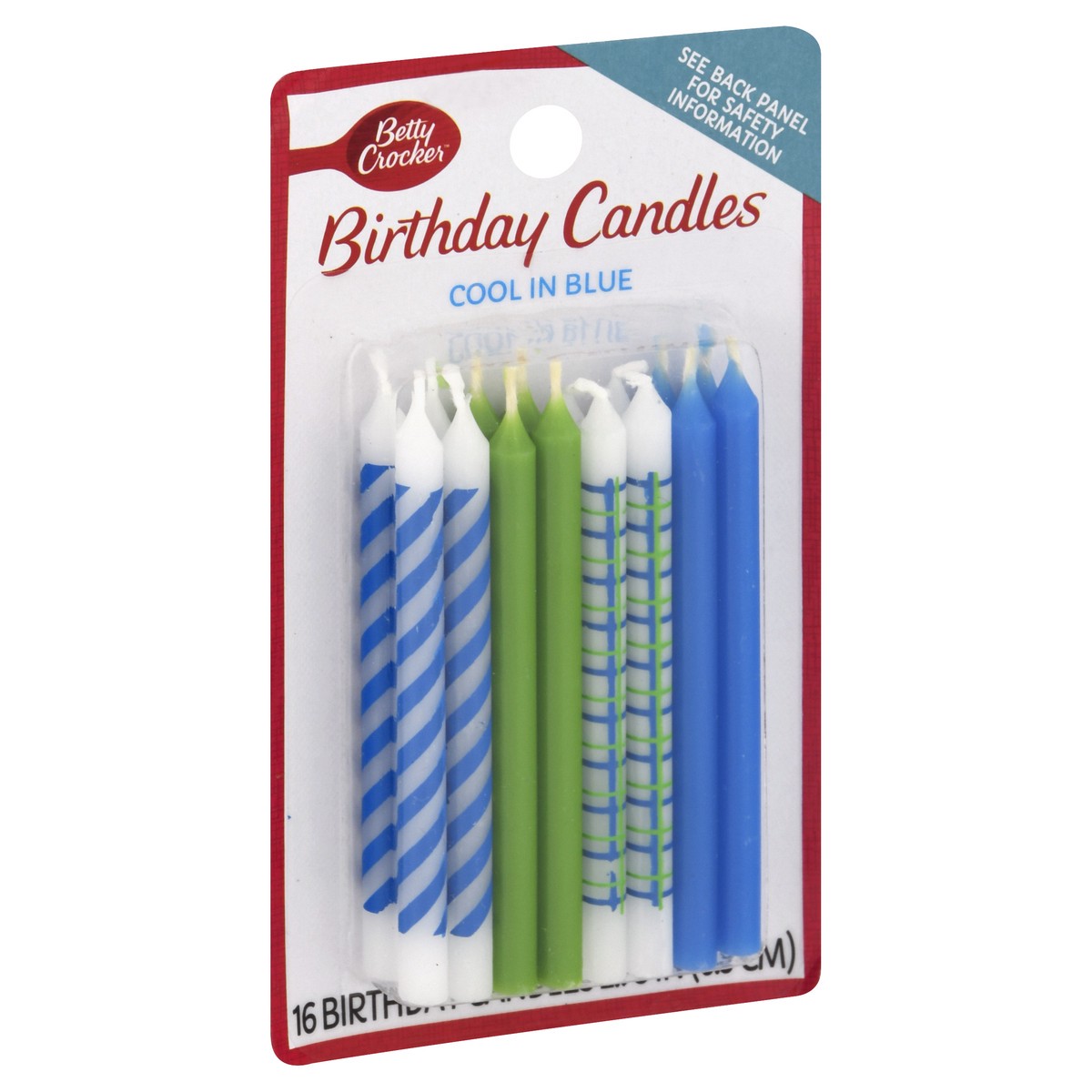 slide 3 of 11, Betty Crocker Cool in Blue Birthday Candles 16 ea, 16 ct