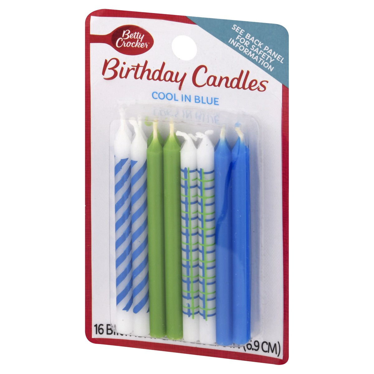 slide 2 of 11, Betty Crocker Cool in Blue Birthday Candles 16 ea, 16 ct