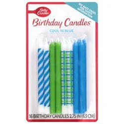 Betty Crocker Cool in Blue Birthday Candles 16 Each