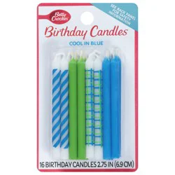 Betty Crocker Cool in Blue Birthday Candles 16 ea
