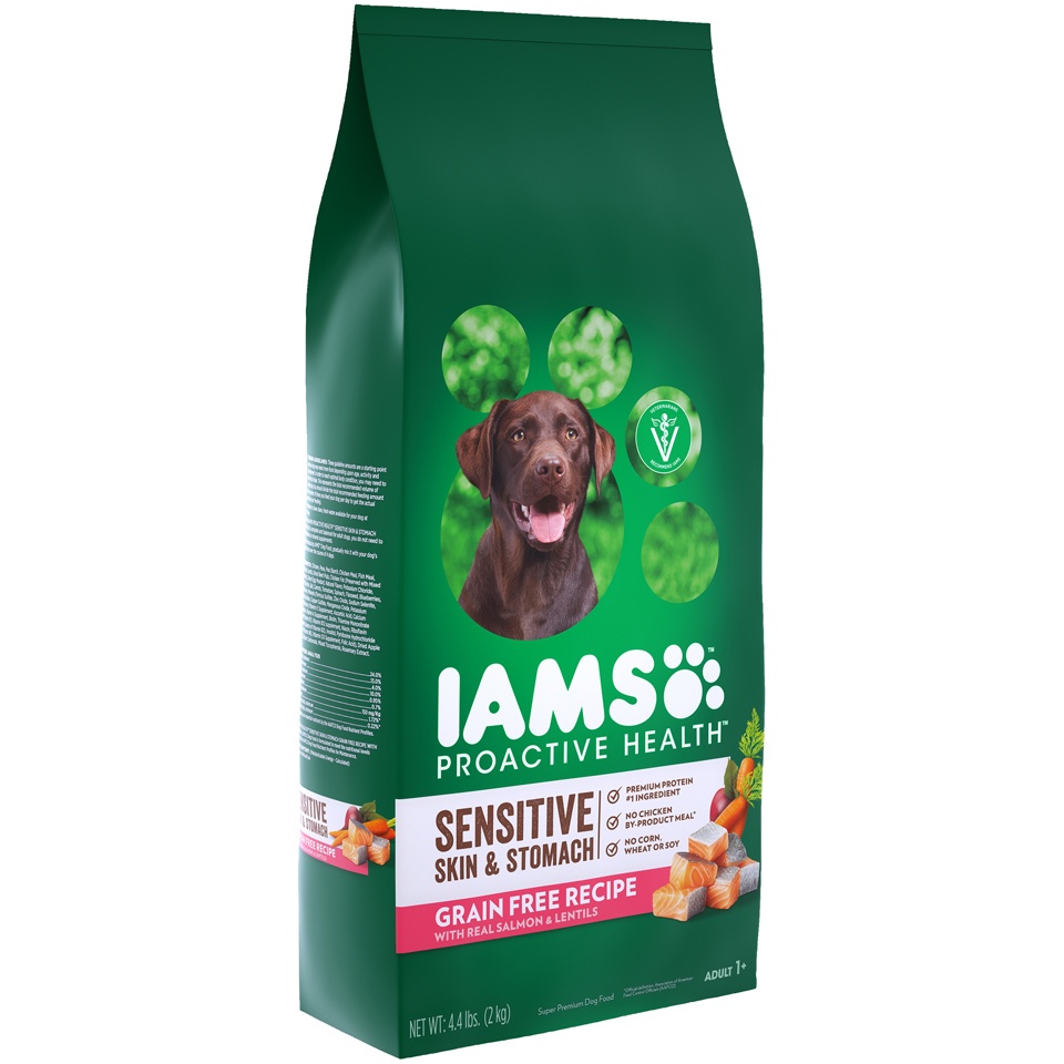 slide 2 of 6, Iams Proactive Health Grain Free Dog Food With Real Salmon And Peas, 4.4 lb