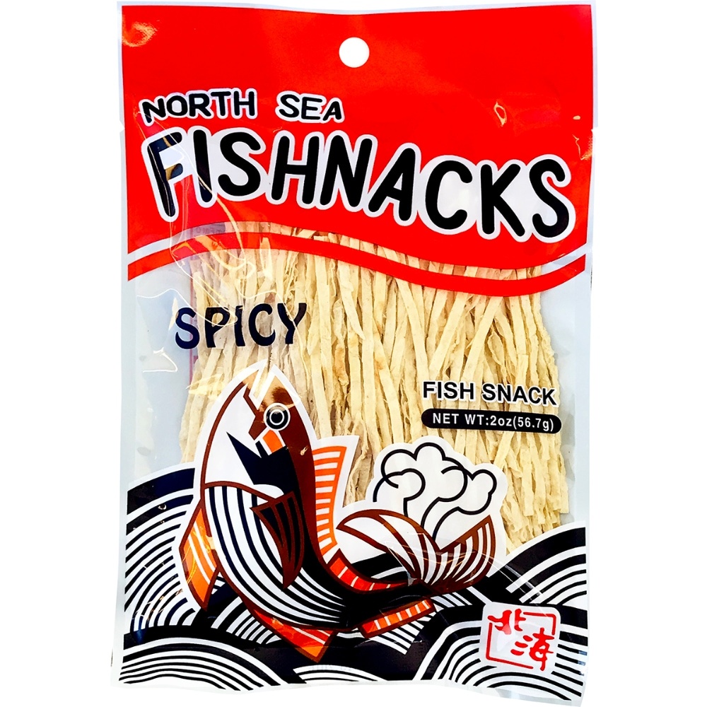 slide 1 of 1, North Sea Fish Snack Spicy, 1 ct