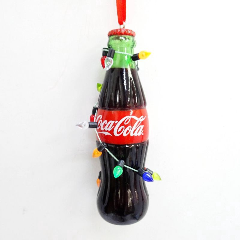 slide 5 of 5, Coca-Cola Coke Bottle With Lights Ornament, 1 Ct, 1 ct