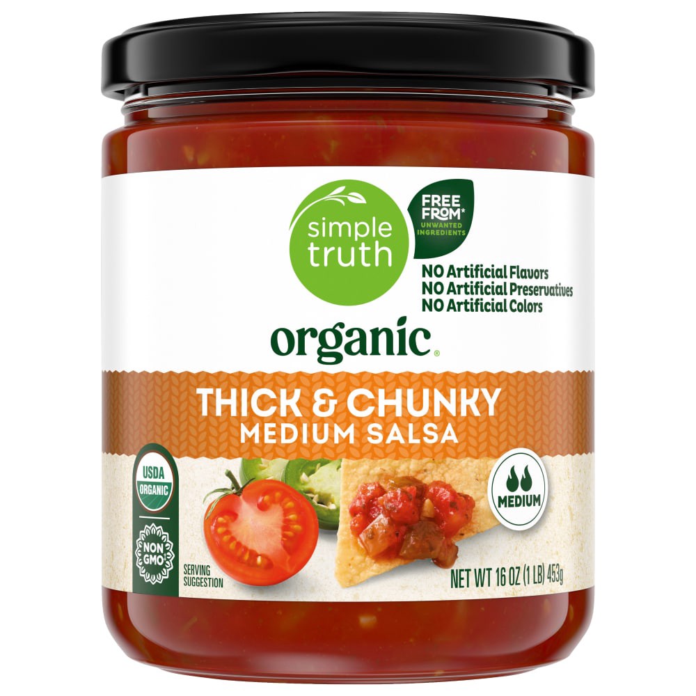 slide 1 of 3, Simple Truth Organic Salsa 16 oz, 16 oz
