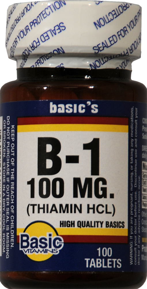 slide 1 of 1, Basic Vitamin B Tablets 100 Mg, 100 ct