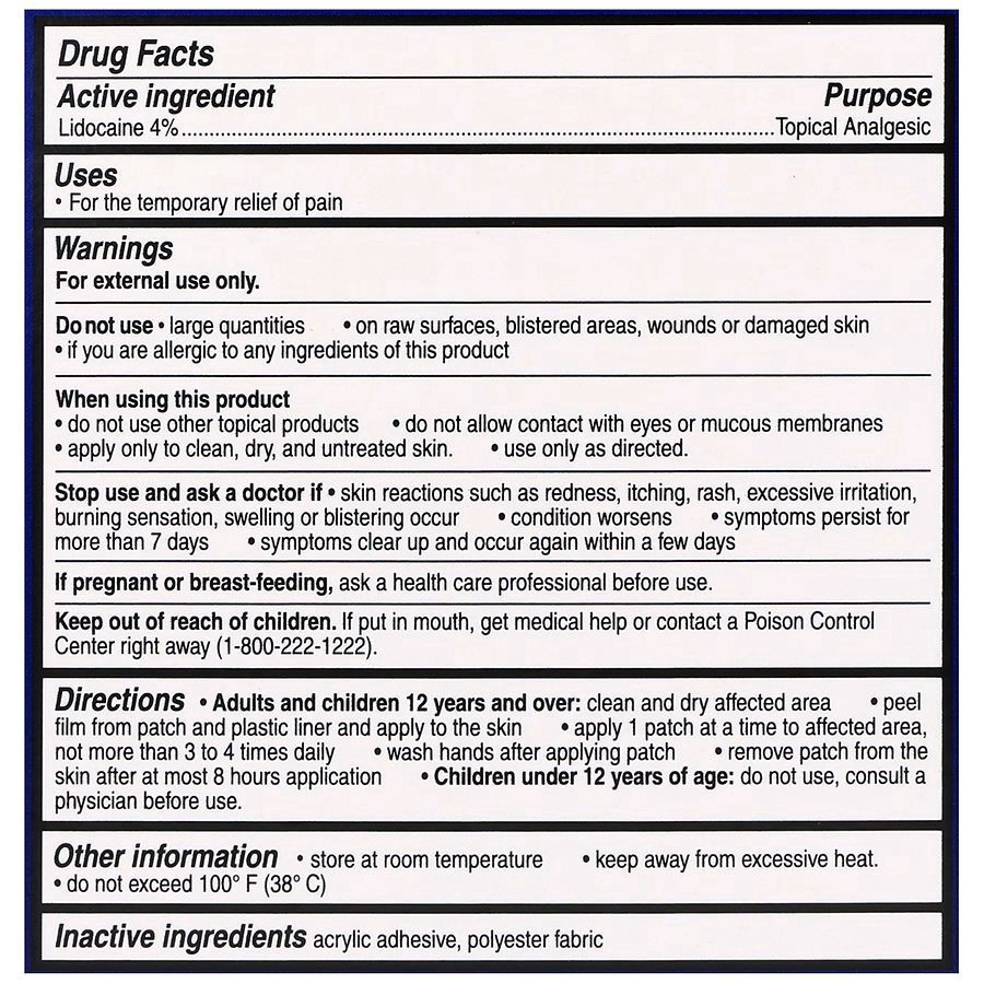slide 3 of 5, Walgreens Lidocaine Blister + Pain Relief Patches Assorted, 12 ct