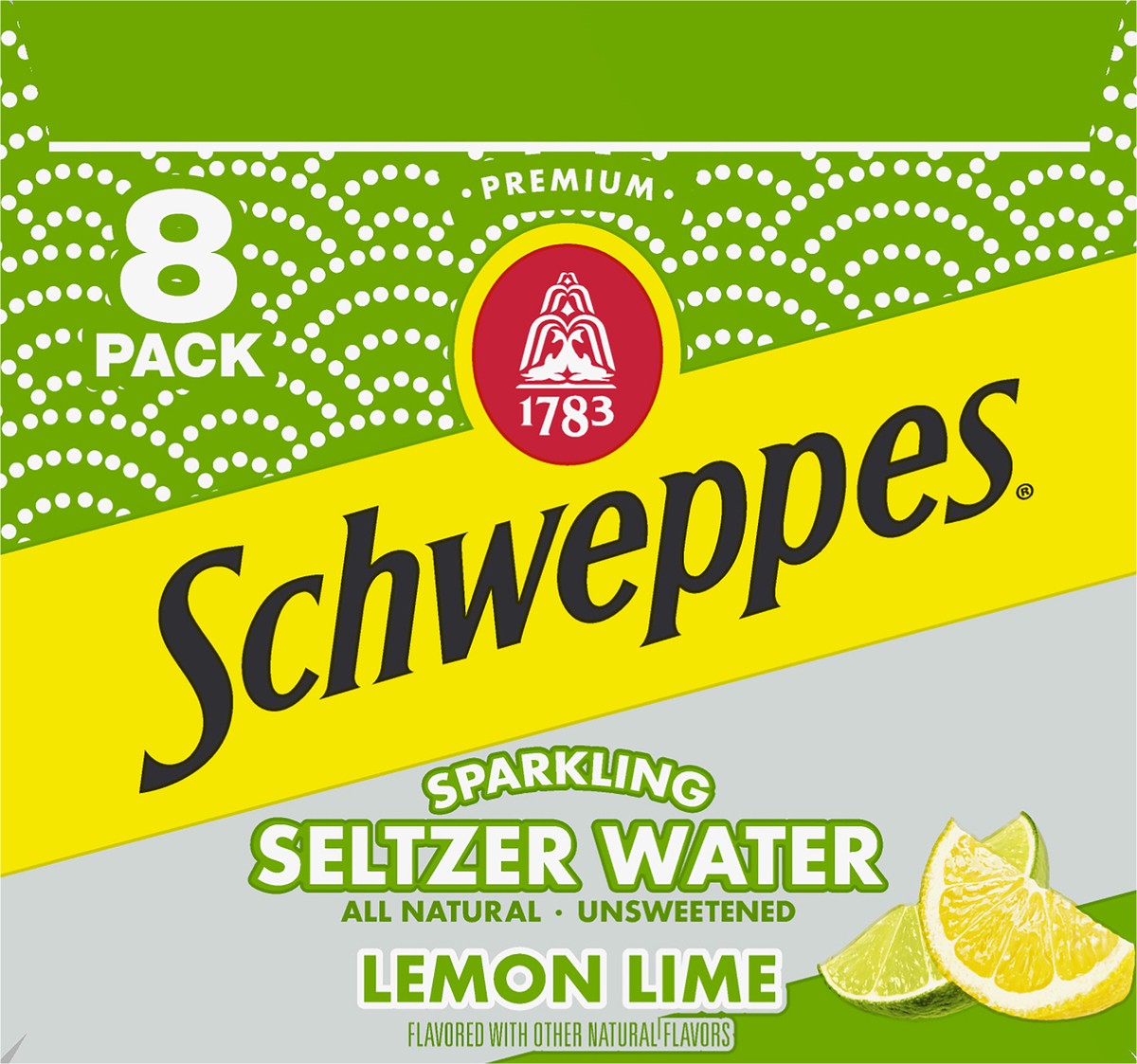 slide 5 of 7, Schweppes Lemon Lime Sparkling Water Beverage, 12 fl oz cans, 8 pack, 8 ct