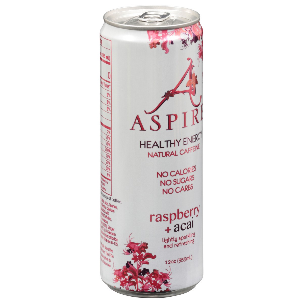 slide 8 of 9, Aspire Healthy Raspberry + Acai Energy Drink 12 fl oz, 12 fl oz