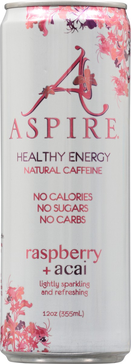 slide 9 of 9, Aspire Healthy Raspberry + Acai Energy Drink 12 fl oz, 12 fl oz