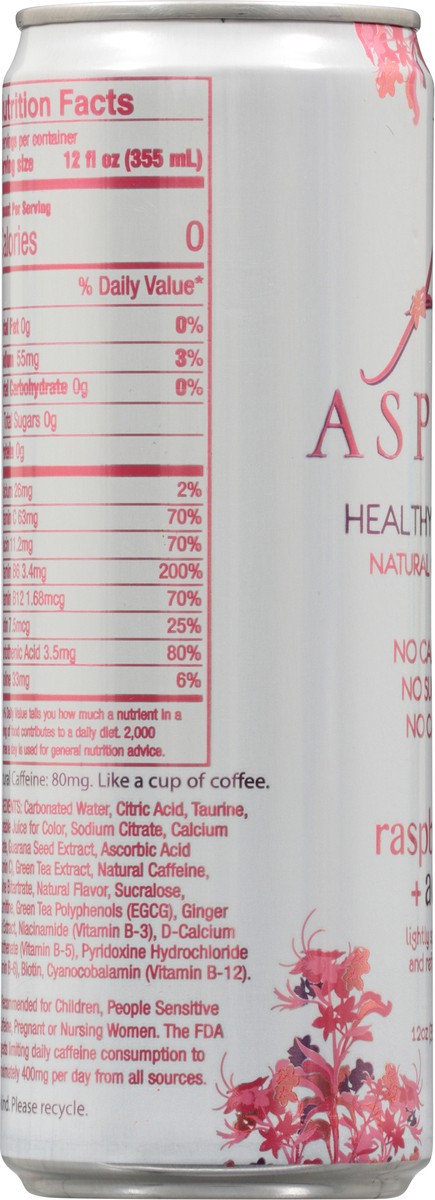 slide 4 of 9, Aspire Healthy Raspberry + Acai Energy Drink 12 fl oz, 12 fl oz