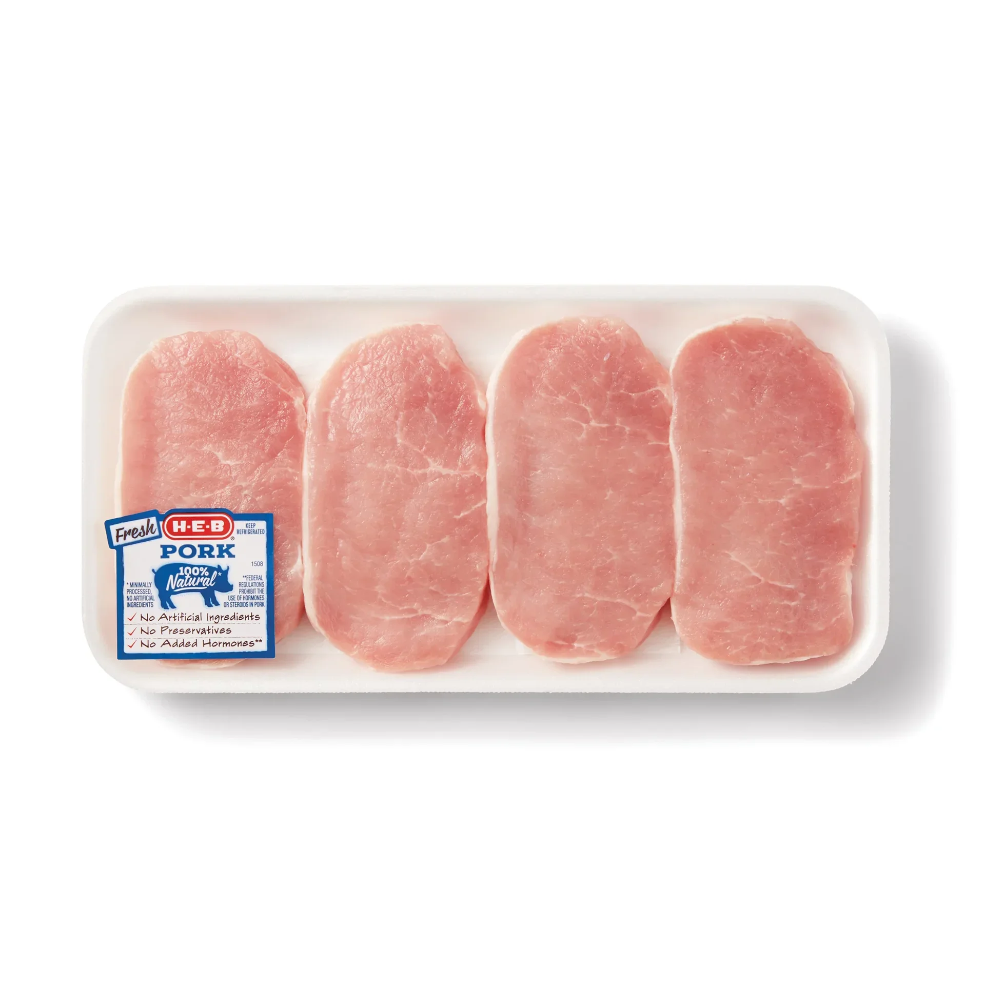 slide 1 of 1, H-E-B Boneless Center Loin Pork Chops, per lb