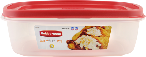 slide 1 of 1, Rubbermaid Easy Find Lids Food Storage Container - Red, 8.5 cup