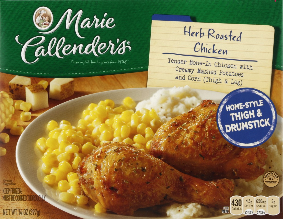 slide 2 of 4, Marie Callender's Frozen Dinner, Herb Roasted Chicken, 14 Ounce, 14 oz