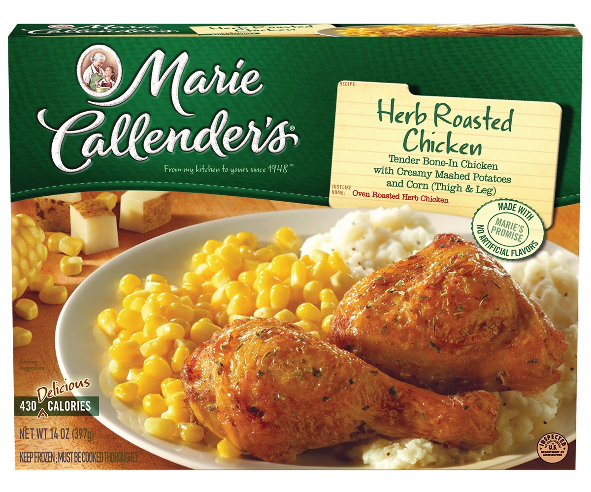 slide 1 of 4, Marie Callender's Frozen Dinner, Herb Roasted Chicken, 14 Ounce, 14 oz