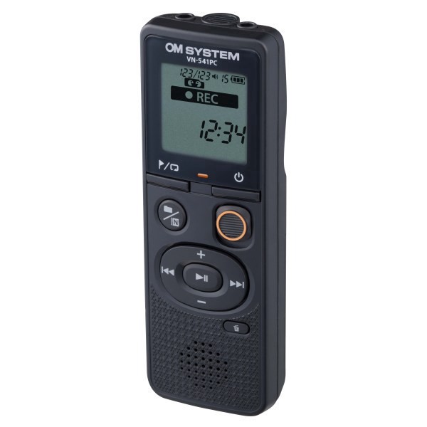 slide 5 of 6, Om System Vn-541Pc Digital Voice Recorder, 4-5/16""H X 1-1/2""W X 1/8""D, Black, 1 ct