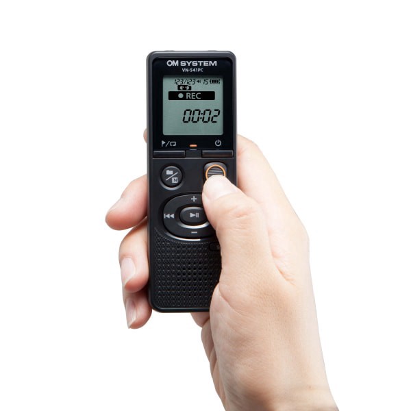 slide 6 of 6, Om System Vn-541Pc Digital Voice Recorder, 4-5/16""H X 1-1/2""W X 1/8""D, Black, 1 ct