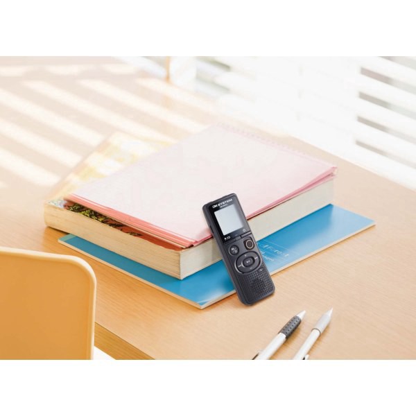 slide 2 of 6, Om System Vn-541Pc Digital Voice Recorder, 4-5/16""H X 1-1/2""W X 1/8""D, Black, 1 ct