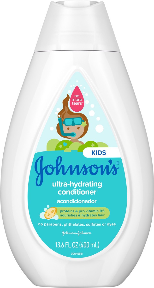 slide 5 of 7, Johnson's Ultra-Hydrating Tear-Free Kids' Conditioner, 13.6 fl. oz, 13.60 fl oz