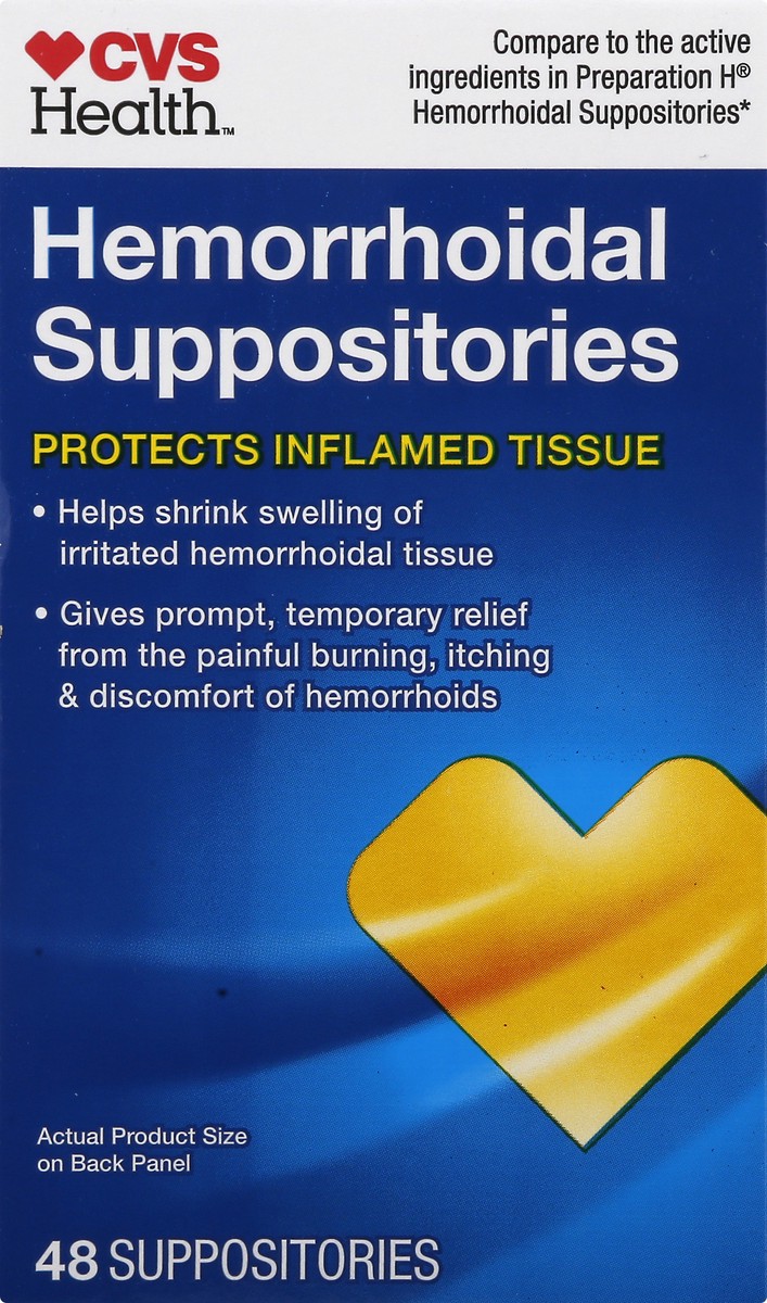slide 9 of 11, CVS Health Hemorrhoidal Suppositories, 1 ct