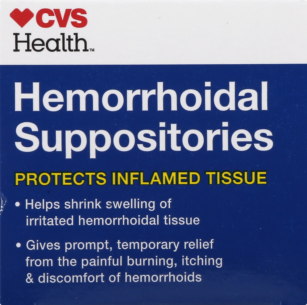 slide 4 of 11, CVS Health Hemorrhoidal Suppositories, 1 ct