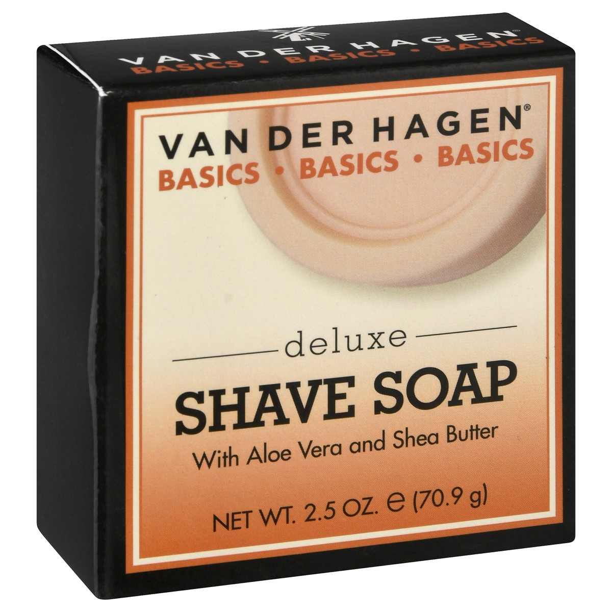 slide 2 of 9, Van Der Hagen Deluxe Shave Soap For Dry Skin, 2.5 oz