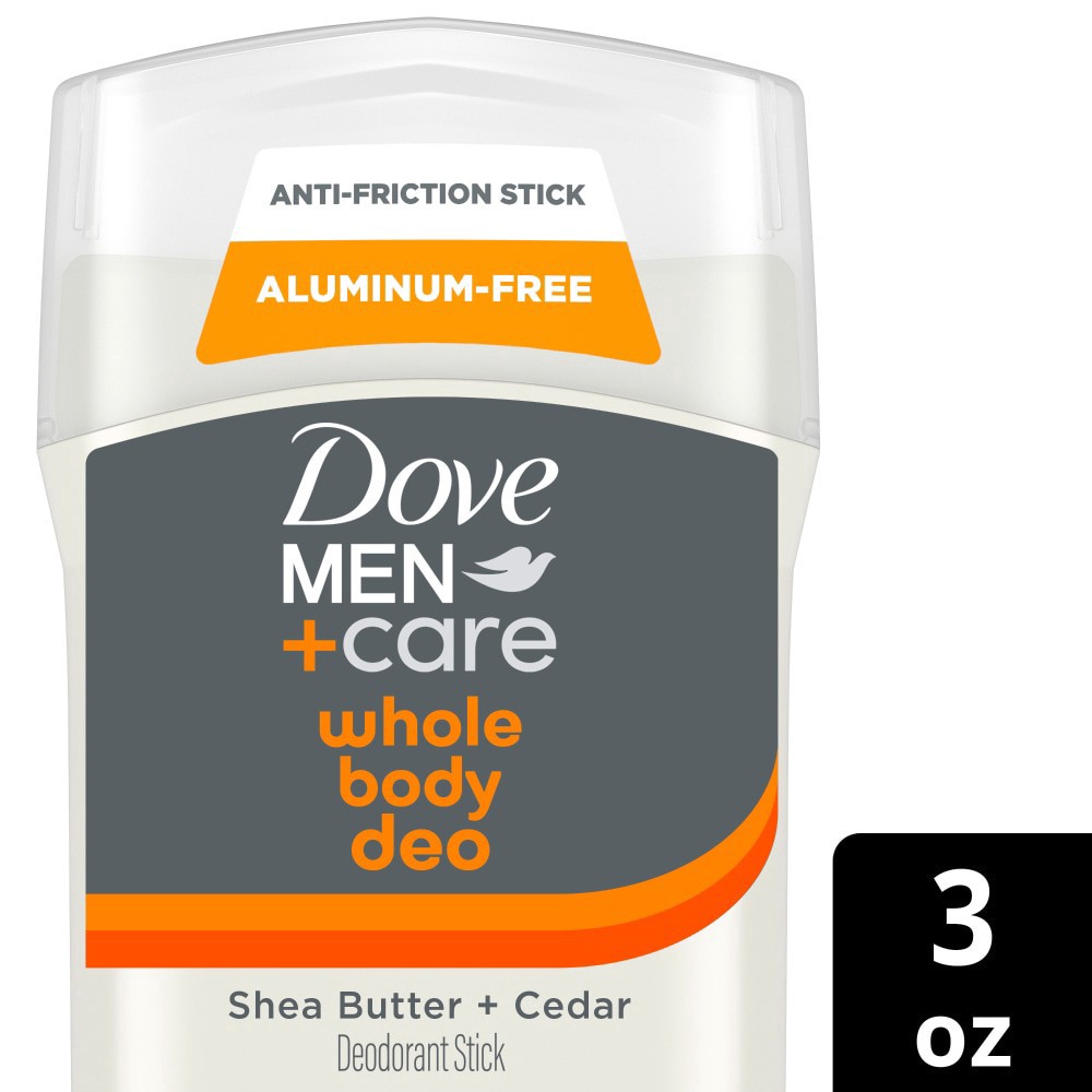 slide 1 of 3, Dove Men+Care Deodorant Stick Shea Butter & Cedar, 3 oz