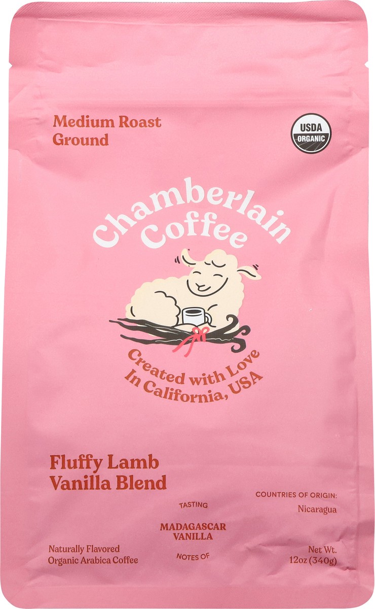 slide 6 of 12, Chamberlain Coffee Medium Roast Ground Fluffy Lamb Vanilla Blend Coffee - 12 oz, 12 oz