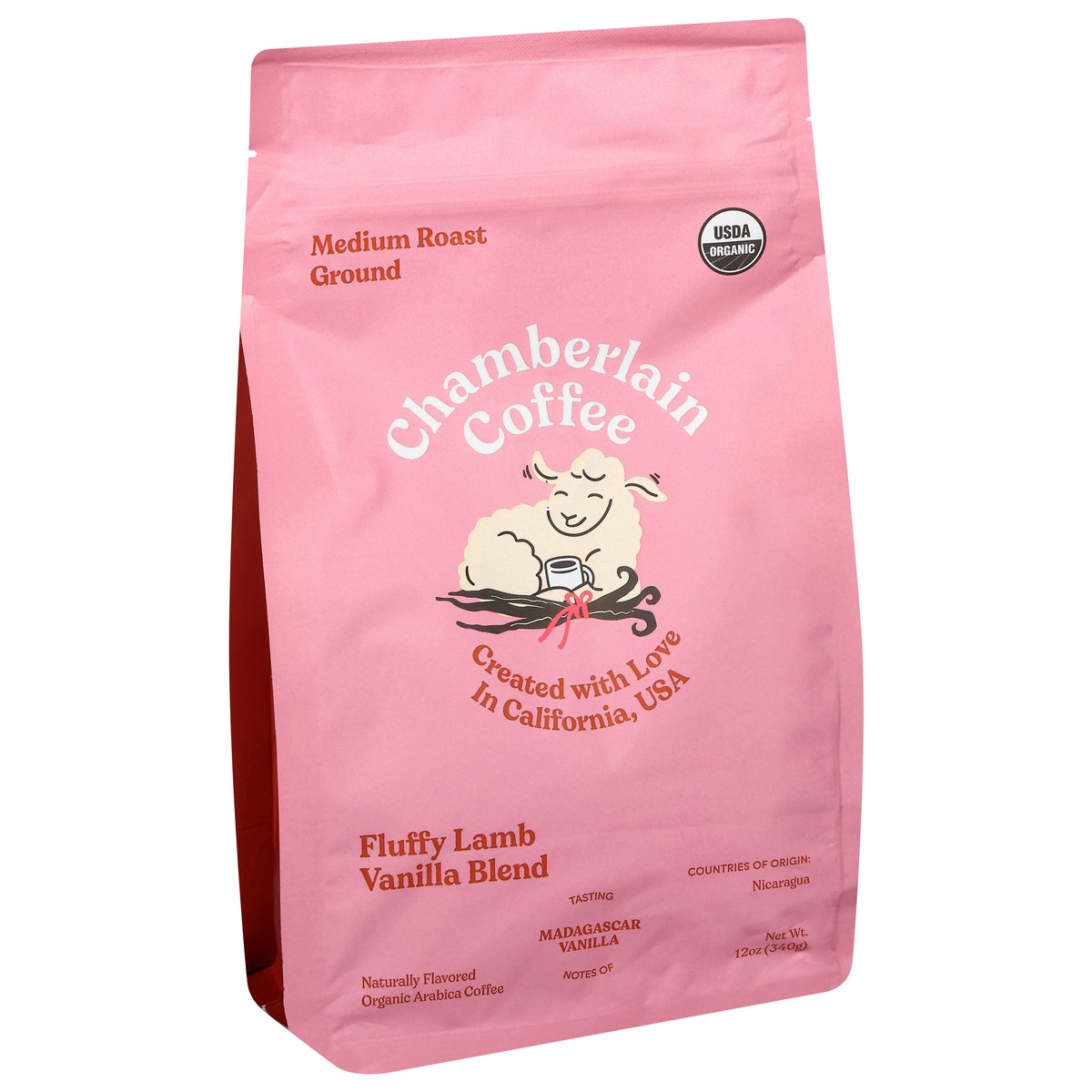 slide 12 of 12, Chamberlain Coffee Medium Roast Ground Fluffy Lamb Vanilla Blend Coffee - 12 oz, 12 oz
