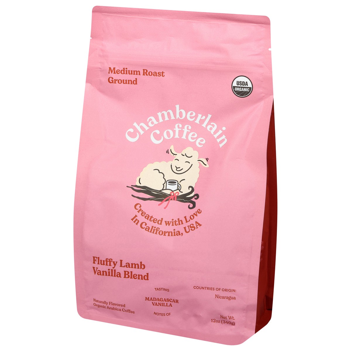 slide 9 of 12, Chamberlain Coffee Medium Roast Ground Fluffy Lamb Vanilla Blend Coffee - 12 oz, 12 oz