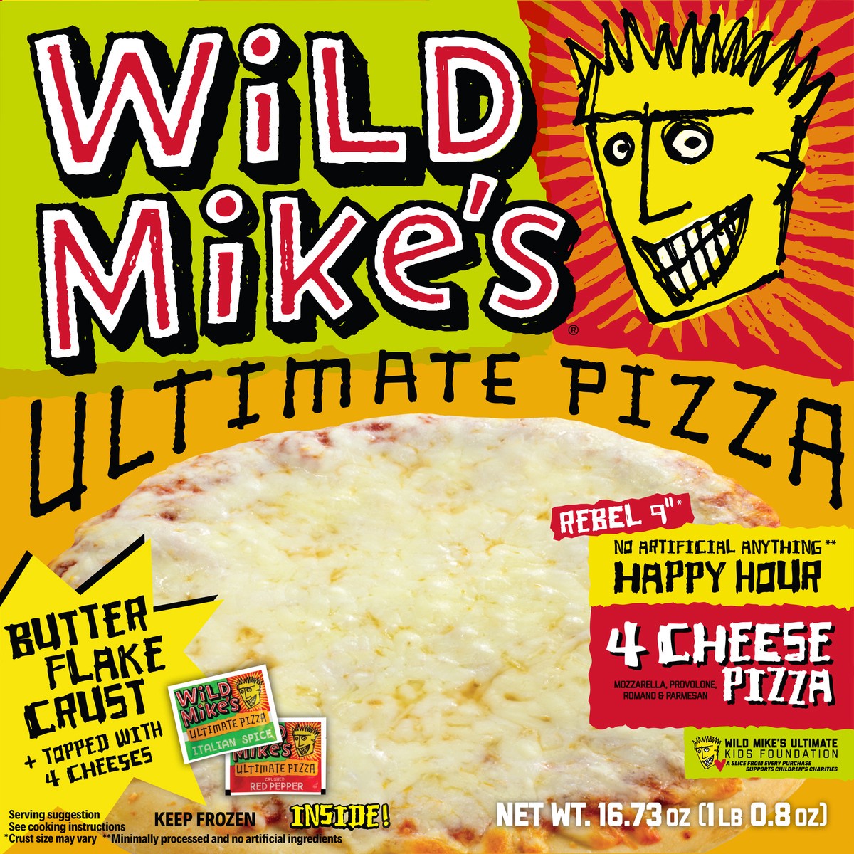 slide 13 of 13, Wild Mike's Ultimate Pizza Four Cheese, 14.39 oz