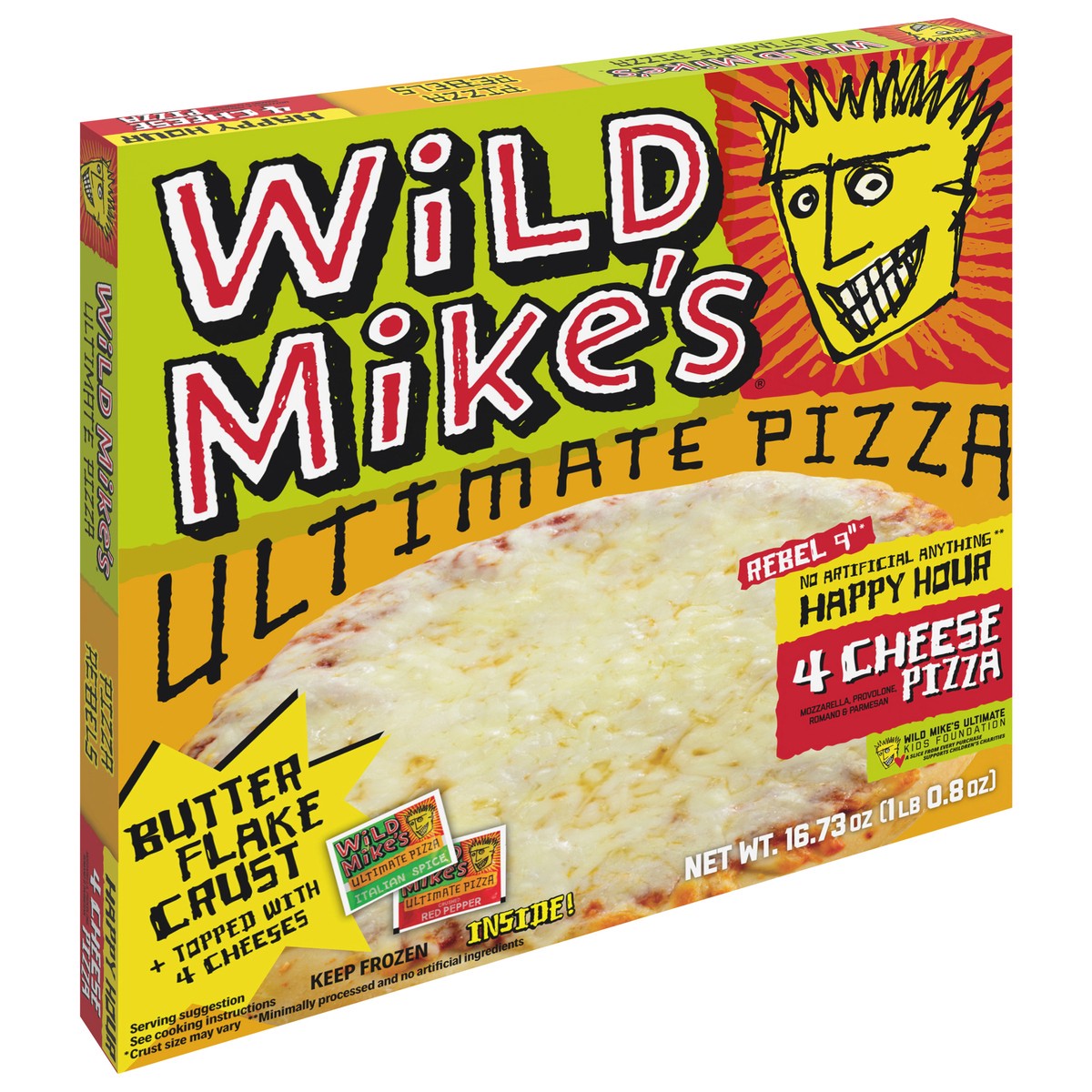 slide 9 of 13, Wild Mike's Ultimate Pizza Four Cheese, 14.39 oz