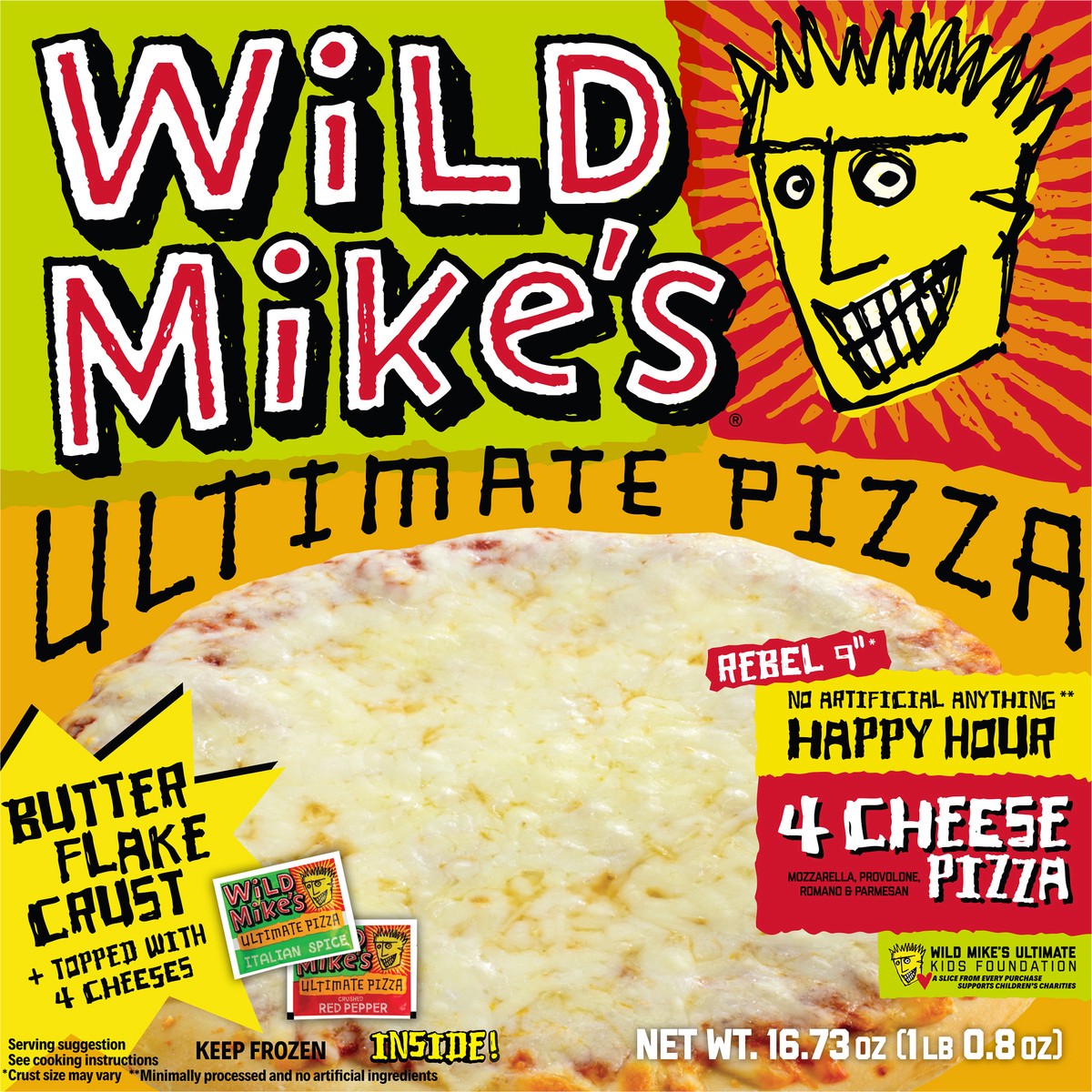 slide 2 of 13, Wild Mike's Ultimate Pizza Four Cheese, 14.39 oz