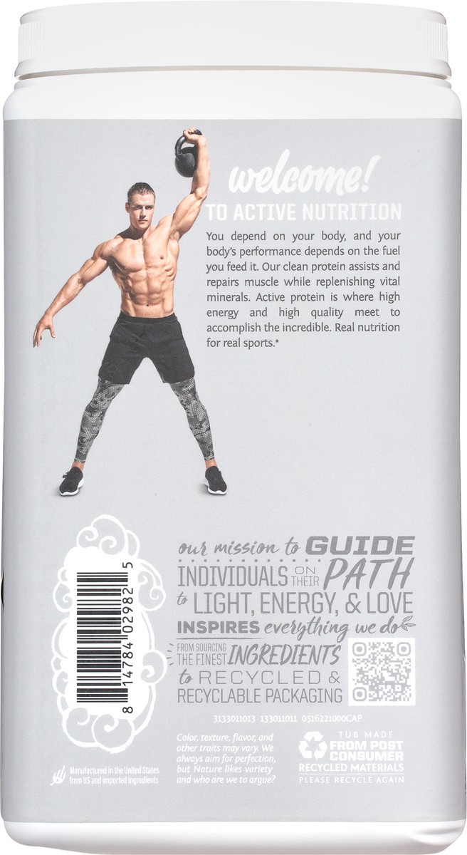 slide 9 of 9, Sunwarrior Sport Plant Based Organic Chocolate Flavor Active Protein 2.2 lb, 2.20 ct