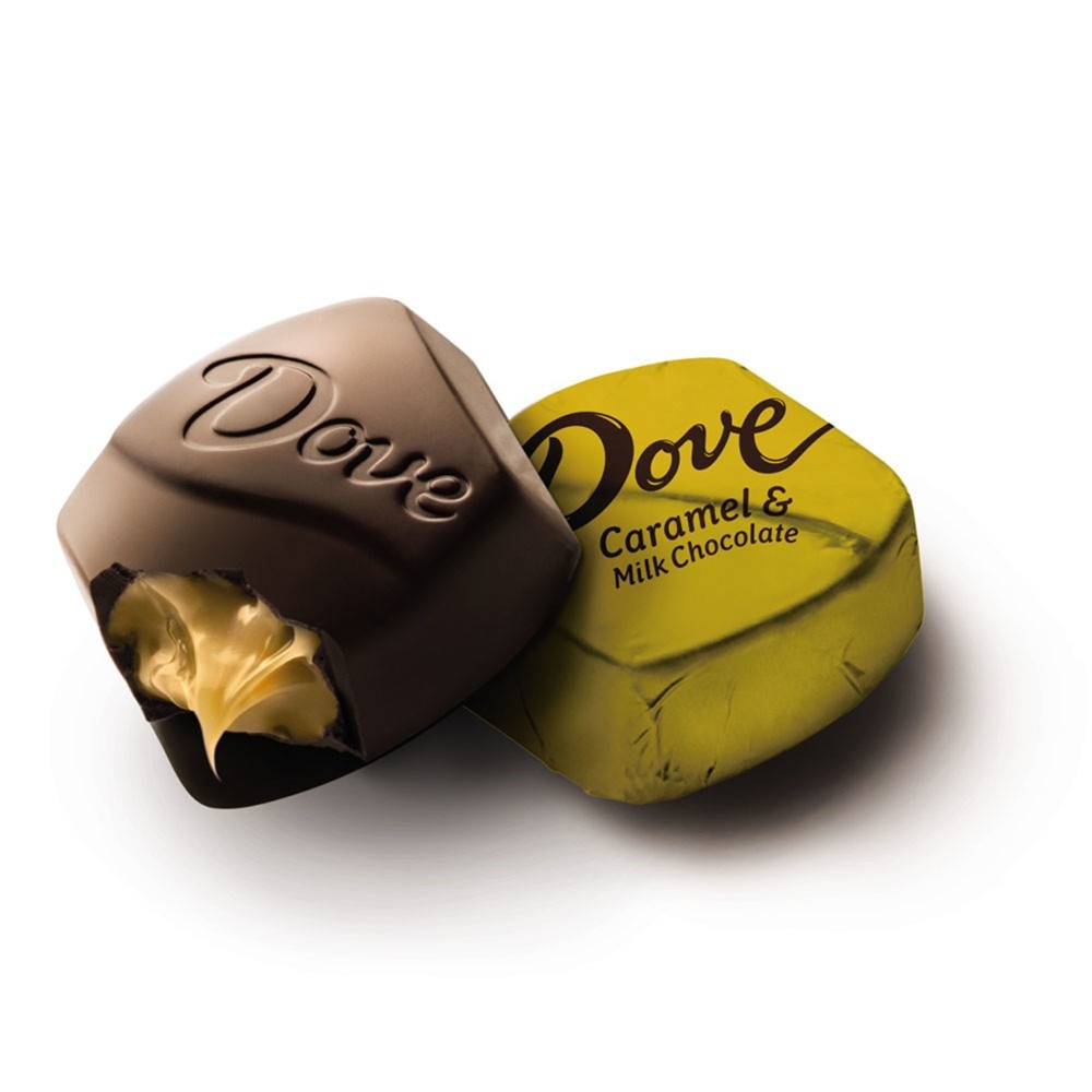 slide 2 of 4, DOVE PROMISES Milk Chocolate Caramel Candy, 7.61 oz