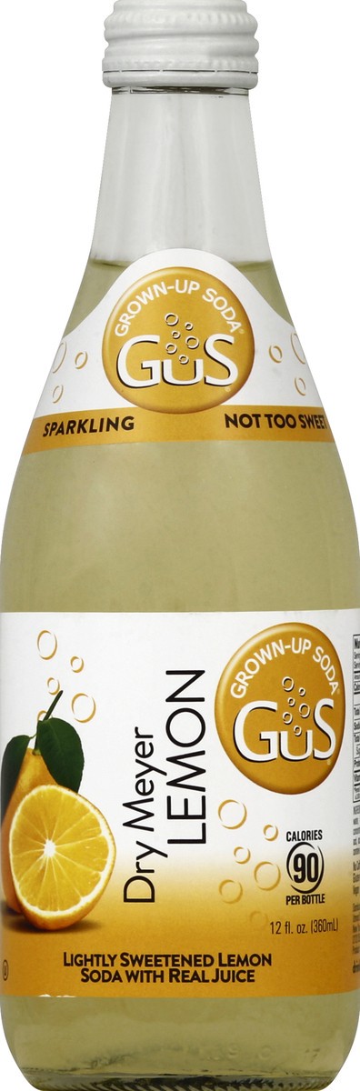 slide 4 of 4, Gus Dry Meyer Lemon Soda - 12 fl oz, 12 oz